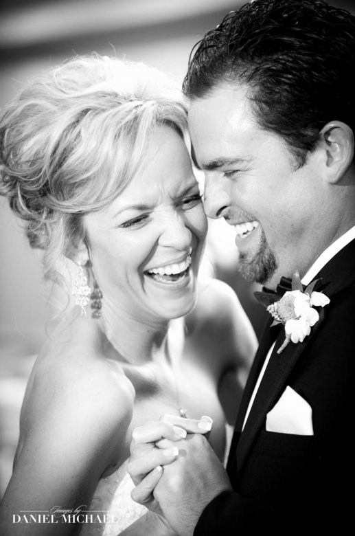 Cincinnati Wedding Photographer Captures Natural spontaneous interaction between bride and groom at their Cincinnati wedding